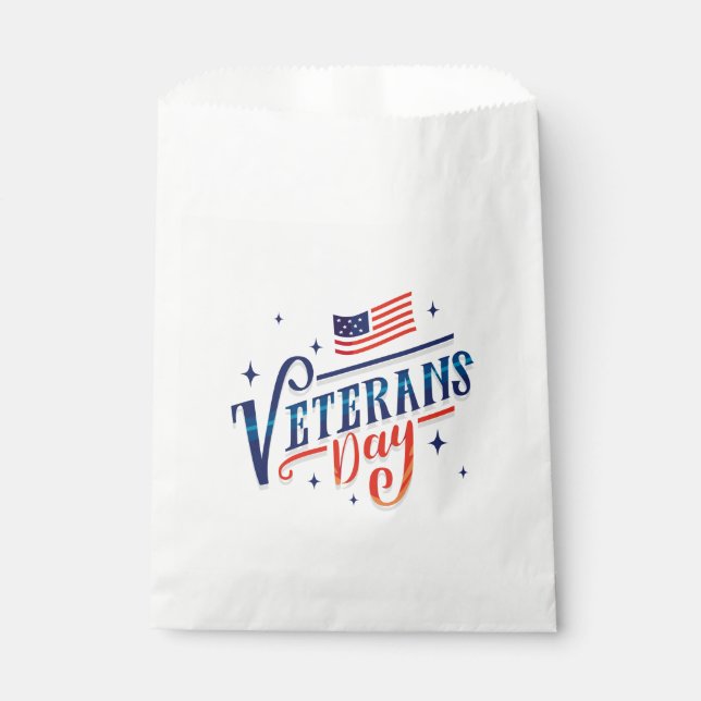 Bolsa De Papel Día de los Veteranos (Anverso)