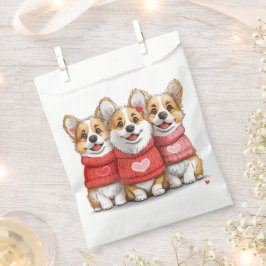 Bolsa De Papel Día de San Valentín Pembroke Welsh Corgi Dogs