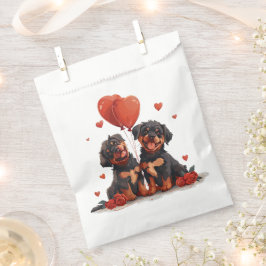 Bolsa De Papel Día de San Valentín Rottweiler Dogs