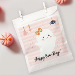 Bolsa De Papel Día del Boo Feliz Rosa Kawaii cumpleaños