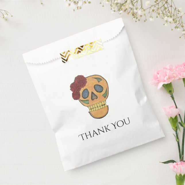 Bolsa De Papel Día Gótico de la Calavera de Azúcar en Halloween M (Sellado)