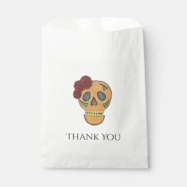 Bolsa De Papel Día Gótico de la Calavera de Azúcar en Halloween M