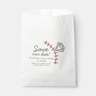 Bolsa De Papel Diamante de jonrón de béisbol Gema Guardar la fec