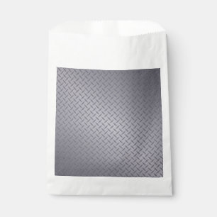 Bolsa De Papel Diamante de placa de acero gris