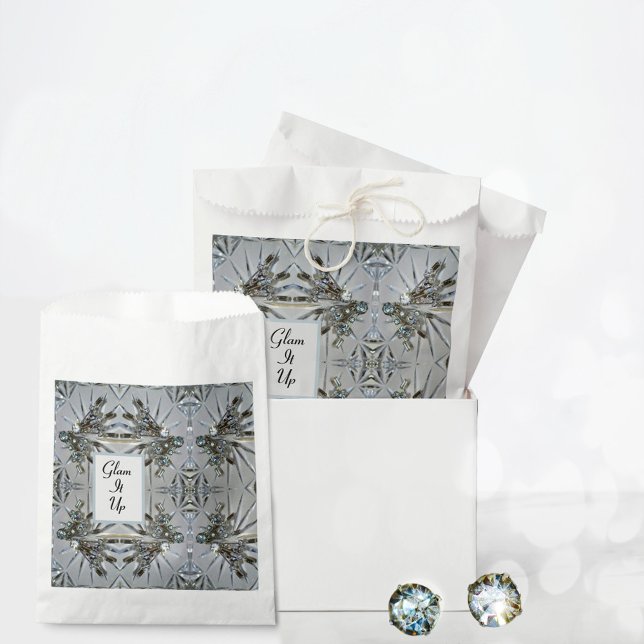 Bolsa De Papel Diamantes de imitación Retro Glam Silvery Gray (Subido por el creador)