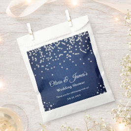 Bolsa De Papel Diamantes de mezclilla azul Perlas Regalo de boda