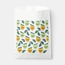 Bolsa De Papel Dibujo animado divertido de limón amarillo lindo