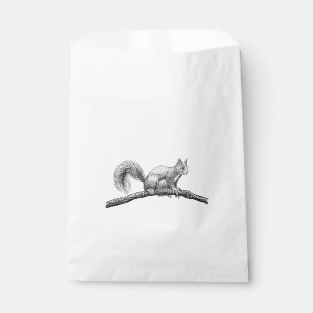 Bolsa De Papel Dibujo de ardillas (Anverso)