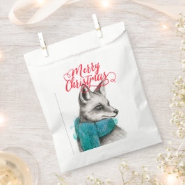 Bolsa De Papel Dibujo de Feliz Navidad Fox