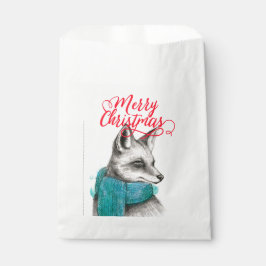 Bolsa De Papel Dibujo de Feliz Navidad Fox