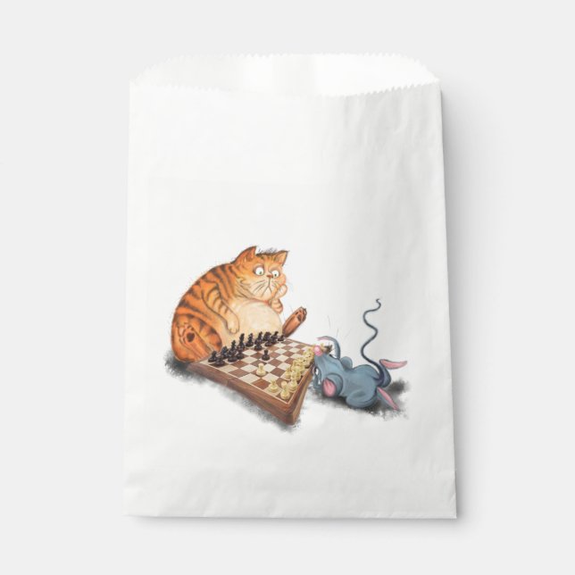 Bolsa De Papel Dibujo gracioso de Personalizado de ajedrez con ga (Anverso)