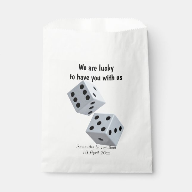 Bolsa De Papel Dice con suerte (Anverso)