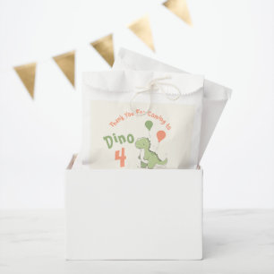 Bolsa De Papel Dino Four Dinosaur 4º Fiesta de cumpleaños