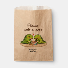 Bolsa De Papel Dino genial comiendo dulces