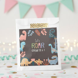 Bolsa De Papel Dinos vamos a rugir cumpleaños de niños
