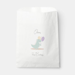 Bolsa De Papel Dinosaur Girly Pink Blue Lilac Birday Party