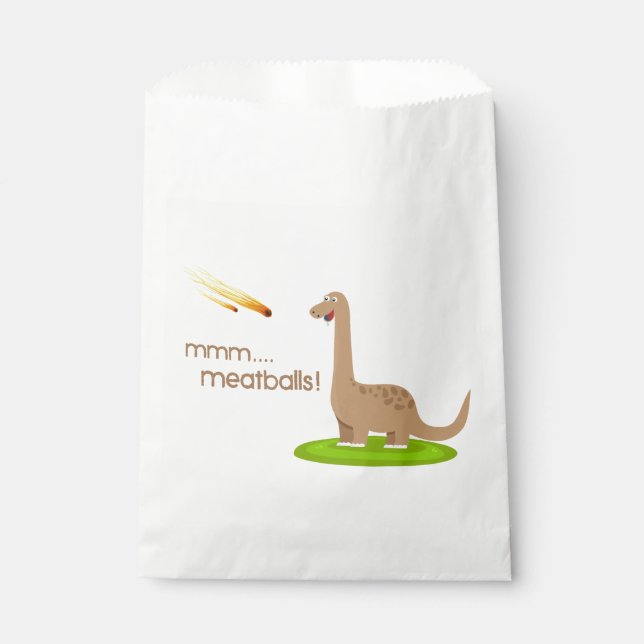 Bolsa De Papel Dinosaur Meteor Meatball (Anverso)