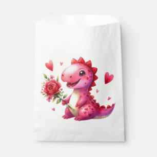 Bolsa De Papel Dinosaurio El día de San Valentín lindo