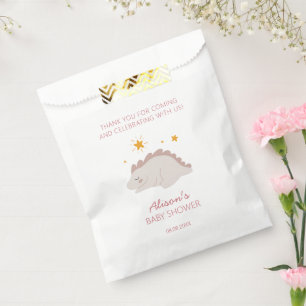 Bolsa De Papel Dinosaurio rosa Twinkle Stars Baby Girl