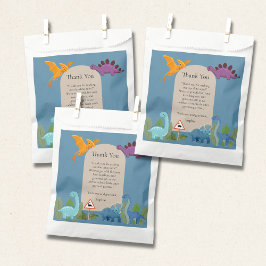 Bolsa De Papel Dinosaurs Crossing, T-rex Baby Shower