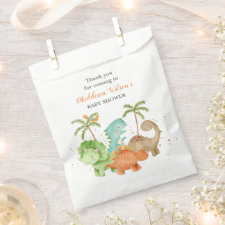 Bolsa De Papel Dinosaurs Wild Baby Shower Favor Bag
