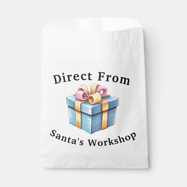 Bolsa De Papel Directo desde el taller de Santa (Anverso)