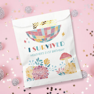 Bolsa De Papel Disco Garden Fiesta I sobrevivió a cumpleaños núme
