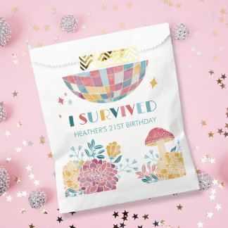 Bolsa De Papel Disco Garden Fiesta I sobrevivió a cumpleaños núme