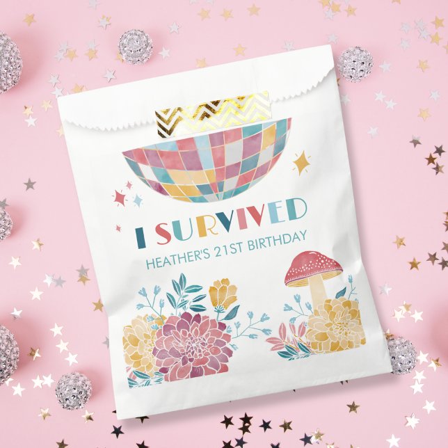 Bolsa De Papel Disco Garden Fiesta I sobrevivió a cumpleaños núme (Subido por el creador)