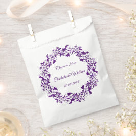 Bolsa De Papel Diseño de boda floral elegante