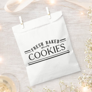 Bolsa De Papel Diseño de emblema de panadería de galletas filigra
