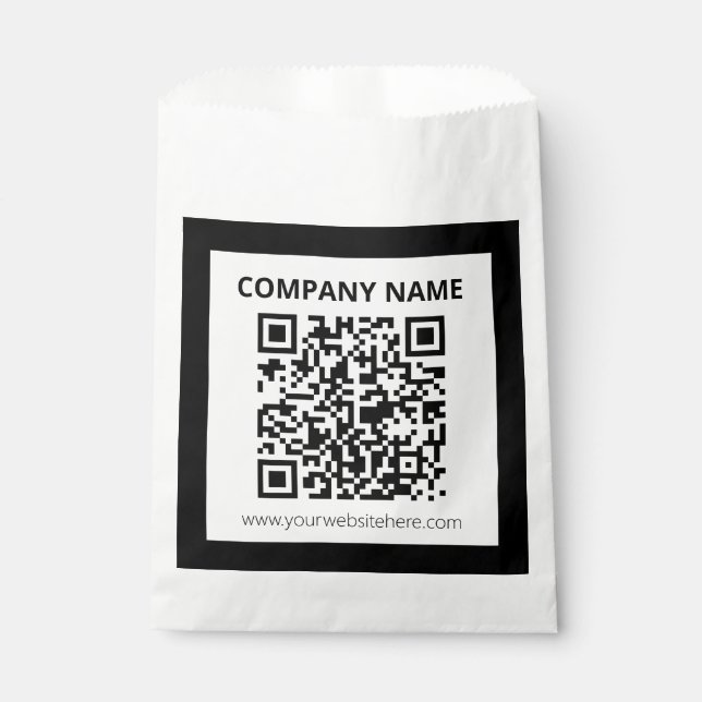Bolsa De Papel Diseño de Personalizable sencillo y código QR edit (Anverso)