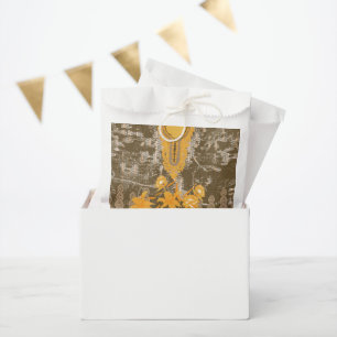 Bolsa De Papel diseño de un cuadro con flores amarillas
