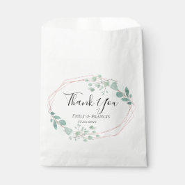 Bolsa De Papel diseño de vegetación boda gracias