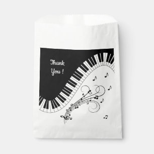 Bolsa De Papel Diseño musical de teclado de piano