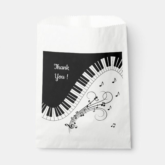 Bolsa De Papel Diseño musical de teclado de piano (Anverso)