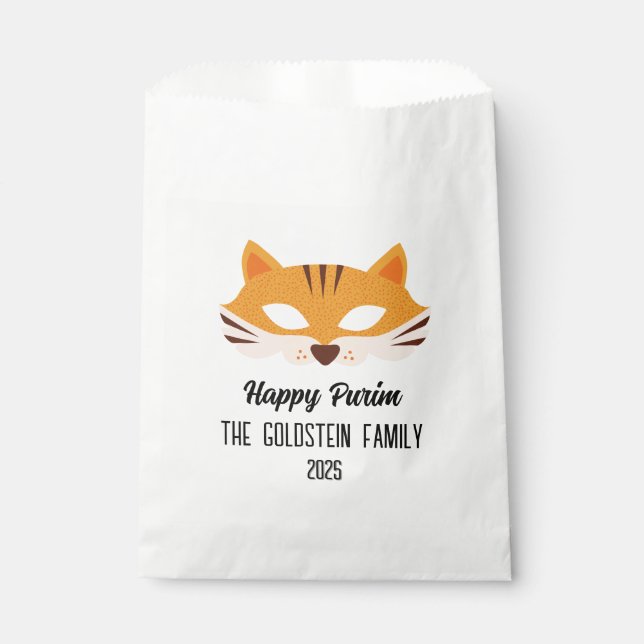 Bolsa De Papel Disfraz de máscaras de zorro purim (Anverso)