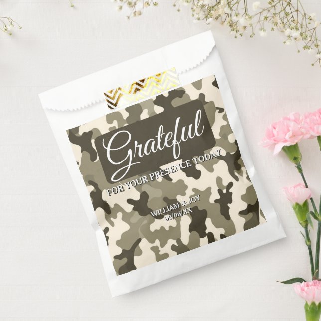 Bolsa De Papel Disimulación Marrones Terrosos & Beige Agradecida (Sellado)