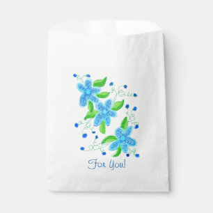 Bolsa de papel divertida floral segura para alimen