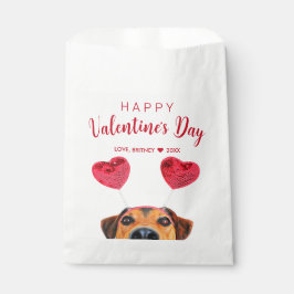 Bolsa De Papel Divertido El día de San Valentín lindo Perro Coraz
