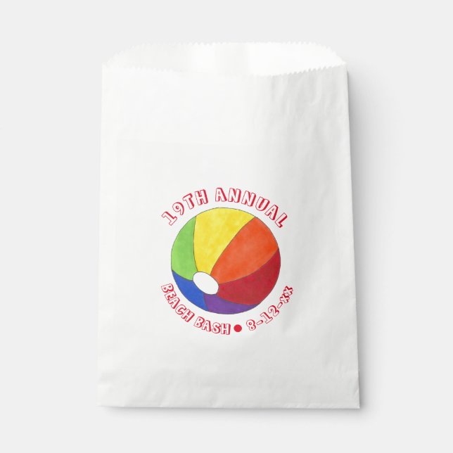 Bolsa De Papel Divertido veraniego de Bash acuático con arco iris (Anverso)
