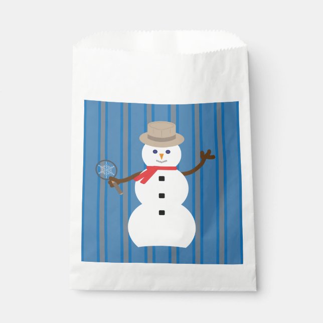 Bolsa De Papel Divertido y divertido detective Snowman (Anverso)