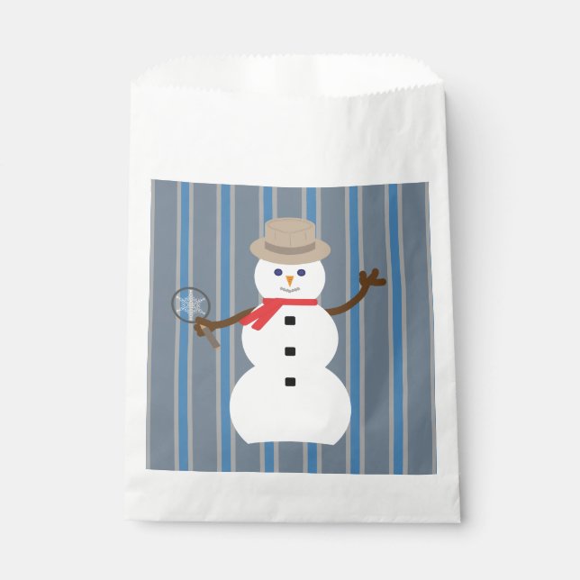Bolsa De Papel Divertido y divertido detective Snowman (Anverso)