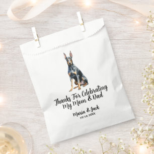 Bolsa De Papel Doberman Pincher Boda Mascota de color completo