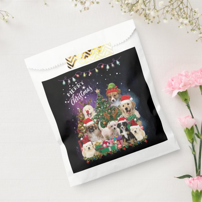 Bolsa De Papel Dogs Feliz Navidad (Sellado)