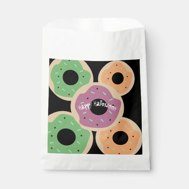 Bolsa De Papel Donas Glaseadas de Halloween con Sprinkles Fiesta  (Anverso)
