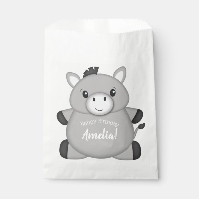 Bolsa De Papel Donkey Birthday Party (Anverso)