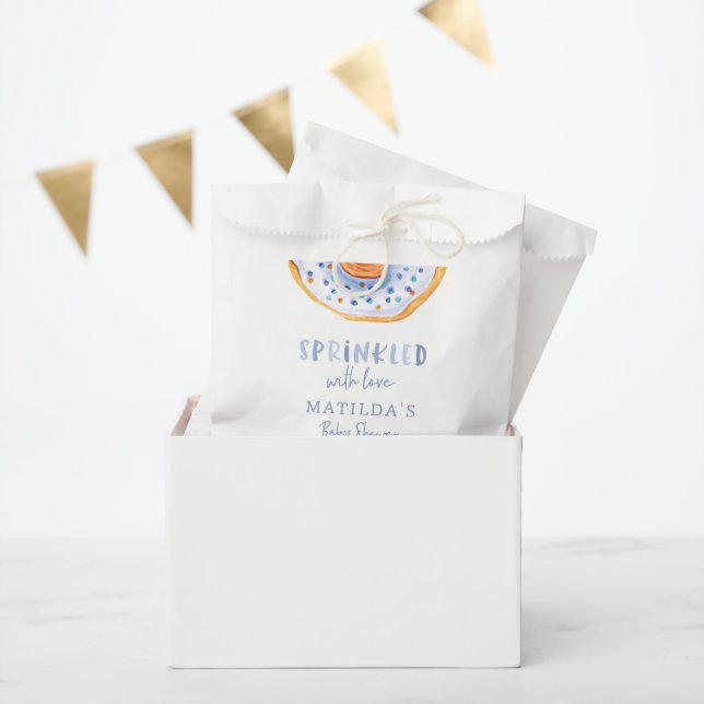 Bolsa De Papel donut baby ducha azul giratoria bienvenida (Fiesta)