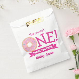 Bolsa De Papel Donut Rainbow Sprinkles 1er cumpleaños Gracias