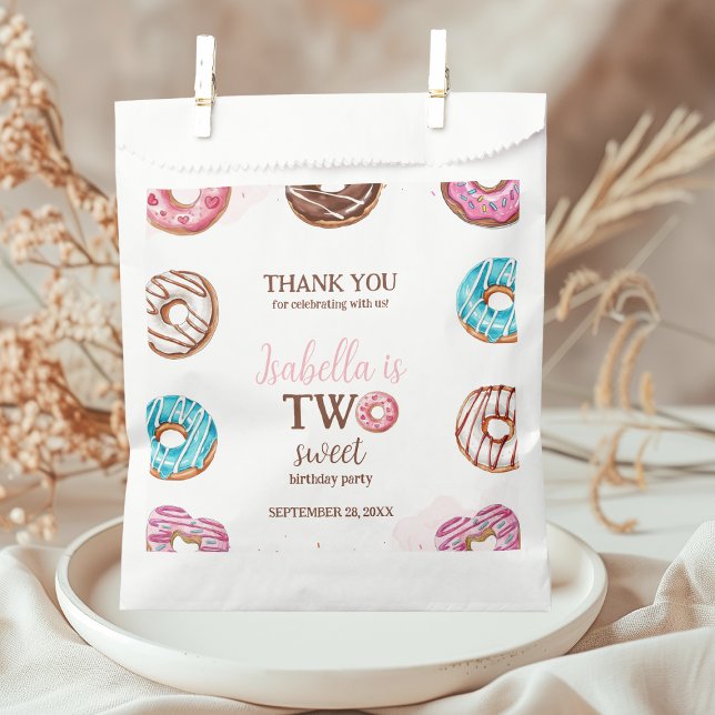 Bolsa De Papel Donut Two Sweet Chica Sprinkles (Subido por el creador)